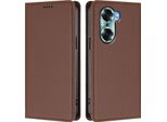 Custodia Per Telefono Cellulare Per Honor 60, Flip Cover In Finto Cuoio Antiurto Magnetica Con Supporto Marrone