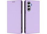 Custodia In Pelle Per Samsung Galaxy A35 5G, Flip Case Magnetico In Finto Cuoio Con Supporto Viola Chiaro
