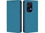 Custodia Per Telefono Cellulare Per Honor 200 Lite, Flip Cover In Finto Cuoio Antiurto Magnetica Con Supporto Blu