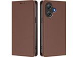 Custodia Per Telefono Cellulare Per Ulefone Note 21, Flip Cover In Finto Cuoio Antiurto Magnetica Con Supporto Marrone