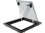 Finestra Per Caravan/Motorhome - Finestra Di Ventilazione Apribile - Dimensioni Di Montaggio 45×50 Cm - Angolo Di Apertura 70° - Spessore Della Parete 2,5-3,5 Cm - Zanzariera - Nero