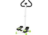 Stepper Fitness Swing Stepper Con Schermo Lcd E Maniglia, Home Trainer Fino A 100 Kg, Acciaio Abs, Verde, 55 X 44 X 108 Cm