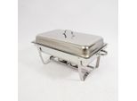 Scalda Buffet - Chafing Dish A Bagnomaria - Pieghevole - Doppia Camera - Acciaio Inox - Bruciatore A Combustibile - 7,5 L - Nero