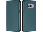 Custodia Per Telefono Cellulare Per Samsung Galaxy S8 Plus,Poliuretanopelle Flip Cover Antiurto Magnetica Con Supporto Verde