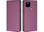 Custodia Per Google Pixel 5 Xl/Pixel 4A 5G, Flip Cover In Finto Cuoio Antiurto Magnetica Con Supporto Viola