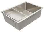 Lavello - Monovasca - Acciaio Inox 304 - Con Cestello E Tubo Di Scarico - 1 Foro - Senza Rubinetto - 60 X 44 X 19 Cm - Argento