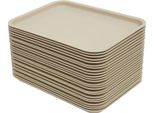 Vassoio Da Portata - Vassoio Da Mensa - 24 Pezzi - 34 X 24 Cm - Per Ristoranti, Mense, Hotel - Khaki