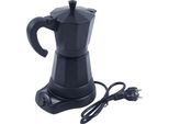 Caffettiera Per Espresso - Caffettiera Elettrica - 300 Ml - Alluminio - Base Rimovibile - Nero