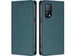 Custodia Per Xiaomi Mi 10T / Mi 10T Pro, Flip Cover In Finto Cuoio Antiurto Con Custodia Magnetica E Supporto Verde