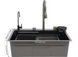 Lavello - Monovasca - 68 Cm - Acciaio Inox - Grande Capacità - Rettangolare - Senza Rubinetto - 1 Foro - Giallo