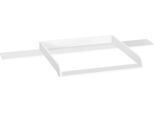 Fasciatoio - Per Cassettiera/Armadio - Bordi Protettivi Rialzati - Mdf E1 - 160 X 80 X 10 Cm - Montaggio Facile - Bianco