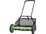 Rasaerba A Bobina - Rasaerba Manuale - Motore Senza Spazzole - Larghezza Di Taglio 50,8 Cm - Con Raccoglierba - Impugnature Regolabili In Altezza - Senza Batteria - Verde