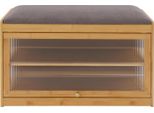 Panca Per Scarpe - Scarpiera A 2 Livelli - Seduta Imbottita - Per Corridoio/Ingresso - 70 X 32 X 42 Cm - Taglia M - Bianco