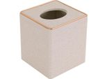 Scatola Per Fazzoletti - Dispenser - Base Magnetica - Quadrato - 13,5×13,5×14,5 Cm - Bianco Sporco