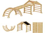 Struttura Da Arrampicata Per Interni 9 In 1, Rampa, Scivolo, Scala, Lavagna Per Scrivere, Per Bambini, Legno
