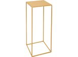 Portafiori Per Matrimonio - Portafiori Rettangolare Geometrico In Metallo - 10 Pezzi - 30×30×80 Cm - Misura L - Oro