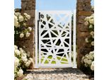 Cancello Da Giardino - Cancello D'ingresso Modello B - Struttura In Acciaio - 105 X 175 Cm - Spazio Esterno - Rosso Bordeaux