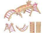Struttura Da Arrampicata Per Bambini 8 In 1, Design Da Principessa, Scivolo, Rampa, Arco, Legno