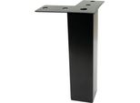 Base Per Mobili Quadrata In Metallo Da 15 Cm In Nero Opaco - Base Elegante E Stabile Per Mobili Di Design In Stile