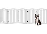 Pawhut Recinto Barriera Per Cani Recinto Protettivo Autoportante Con Piedini 258 X 61 Cm Recinto Per Cani Recinto Protettivo Per Scale Pieghevole Recinto Protettivo Per Porte Recinto Per Scale, Porte, Cucina, Corridoio, 5 Pannelli, Bianco