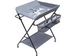 Fasciatoio - Stazione Fasciatoio 3 In 1 - Pieghevole - Con Fasciatoio E Borse Portaoggetti - Senza Rotelle - Blu