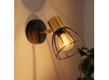 Zmh Lampada Da Parete Per Interni Nero 1 Fiamma Faretto Da Parete Corridoio Lampada Orientabile 350° E14 Per Scale Soggiorno Camera Da Letto (Senza Lampadina)
