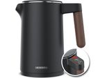 Bollitore In Acciaio Inox Con Impostazione Della Temperatura 45-100°C, 1,5L, Doppia Parete, Funzione Keep Warm, Display Led, Manico Cool-Touch, Senza Bpa, Bollitore Per Tè, 2200W