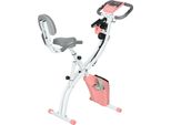 Cyclette X-Bike 2-In-1 Con Display Lcd, Cardiofrequenzimetro, Cyclette Pieghevole Trim Bike Con 8 Livelli Di Resistenza Magnetica, 1 Paio Di Cavi Di Tensione