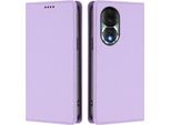 Custodia Per Telefono Cellulare Per Honor 80, Flip Cover In Finto Cuoio Antiurto Magnetica Con Supporto Viola
