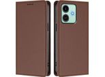 Custodia Per Telefono Cellulare Per Honor Play10, Flip Cover In Finto Cuoio Antiurto Magnetica Con Supporto Marrone