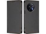 Custodia Per Telefono Cellulare Per Oneplus 11, Flip Cover In Finto Cuoio Antiurto Magnetica Con Supporto Nero