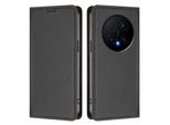 Custodia In Pelle Per Honor Magic8 Pro, Flip Case Magnetico In Finto Cuoio Con Supporto Nero