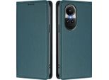 Custodia Per Telefono Cellulare Per Oppo Reno10 /Reno10 Pro 5G, Custodia Magnetica Antiurto Flip Cover In Finto Cuoio Con Supporto Verde