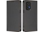 Custodia In Pelle Per Samsung Galaxy A33 5G, Flip Case Magnetico In Finto Cuoio Con Supporto Nero