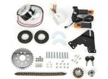 Kit Di Conversione Per E-Bike - Motore Laterale Da 36V 350W - Guida A Sinistra - Motore A Spazzole - Diametro Mozzo < 36 Mm - Impugnatura A Scatto - Nero