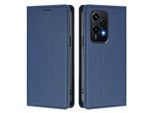 Custodia In Pelle Per Honor 200 Lite, Flip Case Magnetico In Finto Cuoio Con Supporto Blu Scuro