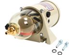 Kit Filtro Separatore Acqua Carburante - 500FG 500FH - Portata 227 L/H - Diesel E Benzina - Nautica E Camion - Lega Di Alluminio - Bianco