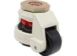 Set Di 4 Ruote Livellanti Per Impieghi Gravosi - Ruote Per Mobili GD-60S - Portata 500 Kg Per Set, 250 Kg Per Ruota - Rotazione Di 360° - Nylon E Acciaio - Nero