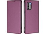 Custodia Per Telefono Cellulare Per Nokia G400, Flip Cover In Finto Cuoio Antiurto Magnetica Con Supporto Viola