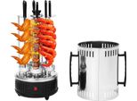Griglia Elettrica - Griglia Verticale Per Kebab/Kebab Da Tavolo - 1000 W - 6 Spiedini - Acciaio Inox - Nero