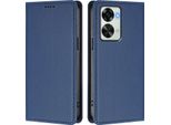 Custodia Per Telefono Cellulare Per Oneplus Nord 2T, Flip Cover In Finto Cuoio Antiurto Custodia Magnetica Con Supporto Blu Scuro