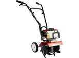 Motocoltivatore - Motore 52 Cm³ 2 Tempi 1700 W - Quattro Lame - Larghezza Di Lavoro 30 Cm - Profondità Di Lavoro 3-12 Cm - Regolazione Continua Della Velocità - Rosso
