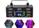 Luce Da Discoteca Per Dj - Luce D'effetto Per Feste - 21 Led Rgb - Led+Laser+Uv 3 In 1 - Controllo Dmx E Sonoro - Modalità Strobo E Automatica - 10 W - Spina Ue 110-240 V - Nero