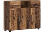 Syfax™ Armadio In Legno Con Cassetto Legno Vecchio 88,5 X 30,5 X 73 Cm
