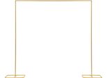 Arco E Sfondo Per Matrimoni - Struttura In Metallo - 210 X 200 Cm - Rettangolare - Indipendente - Per Arco Di Palloncini - Oro