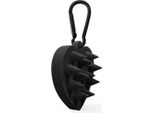 Inf Spazzola Da Bagno Per Animali Domestici In Silicone A Forma Di Cuore Nero Con Fibbia Nera - Massaggio E Toelettatura