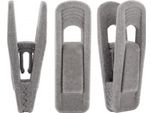 Inf 10 Pezzi Clip Appendini In Velluto Antiscivolo - Clip Floccate Per Abiti Adulti Grigio