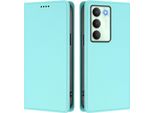 Custodia In Pelle Per Realme14X/Realme C75 5G, Flip Case Magnetico In Finto Cuoio Con Supporto Verde Menta