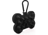 Inf Spazzola Da Bagno Per Animali Domestici In Silicone Nero A Forma Di Osso Con Fibbia Nera - Massaggio E Pulizia