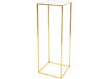 Portafiori E Piante - Piedistallo/Colonna Da Terra - Altezza 80 Cm - Acrilico E Metallo - Decorazione Per Matrimoni - Oro